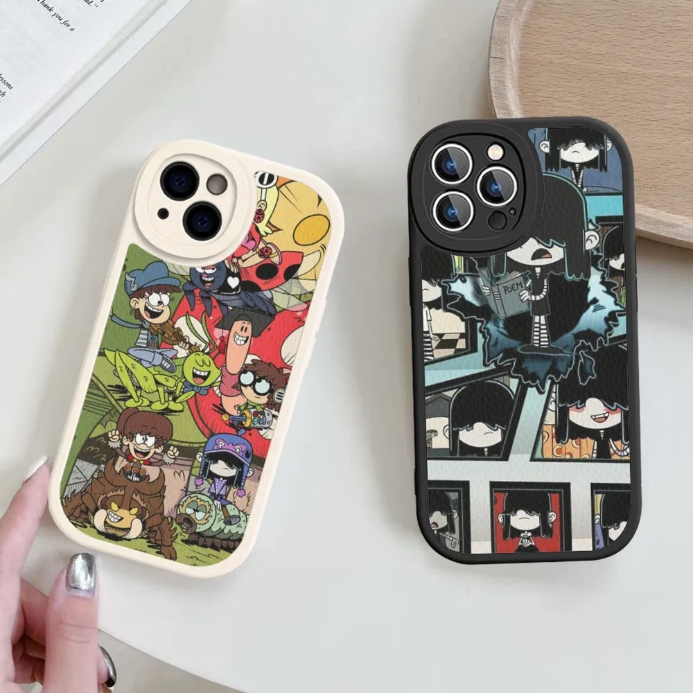 

The L-Loud House Phone Case Hard Leather For IPhone 14 13 12 Mini 11 14 Pro Max Xs X Xr 7 8 Plus Fundas