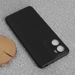 Sleek Black Matte Silicone Case - Slim TPU Protective Cover - Motorola Moto G06 Power (Black)
