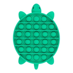 Mini figuras de acción de Tortuga Verde Kawaii para niños, juguetes con forma de Animal, juego de empuje
