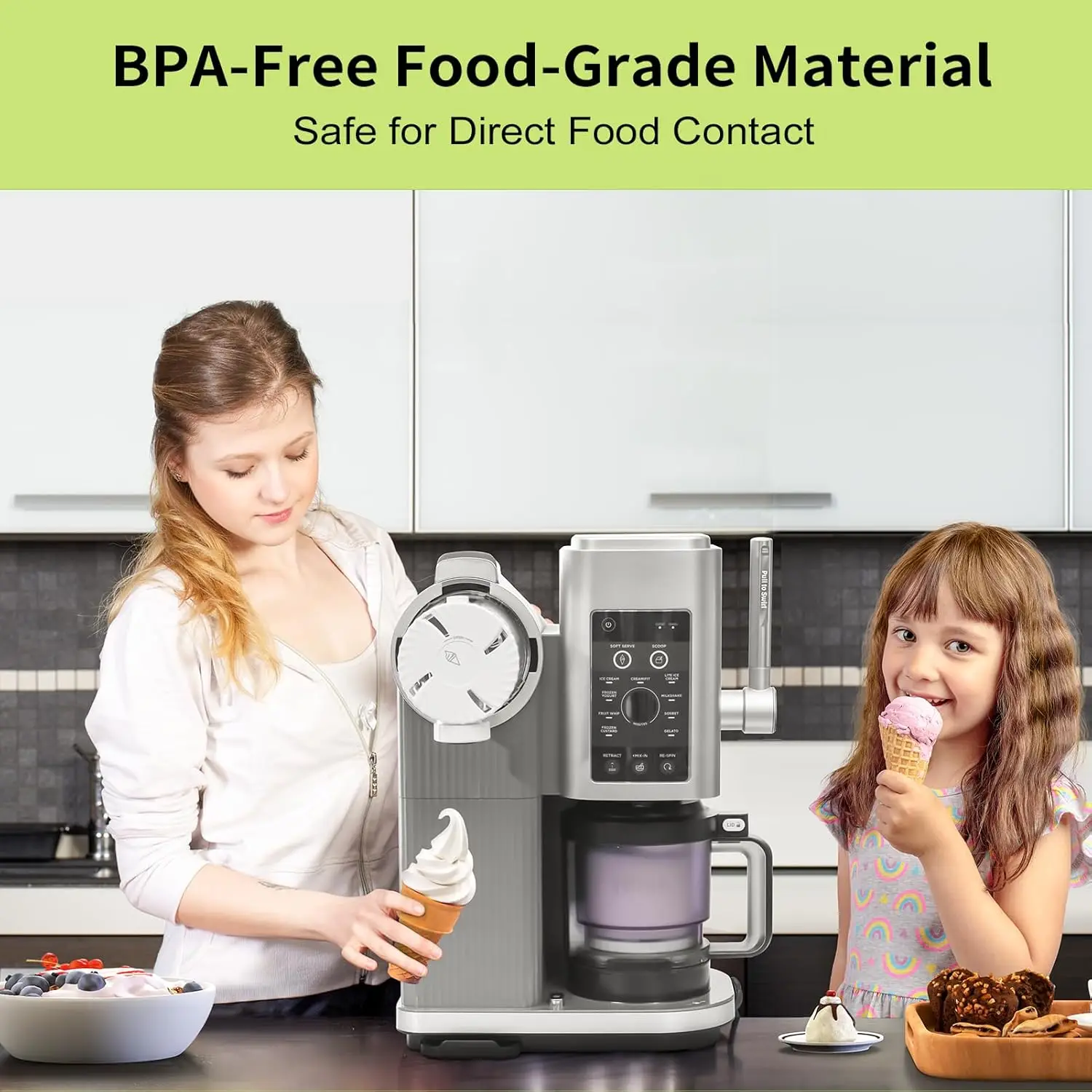 حاويات كريمية لآيس كريم نينجا دوامة، قطعة واحدة من...