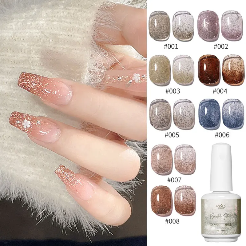 

Fashion Starburst Flash Gel Nail Polish 15mL SemiPermanent Soak off LED gel uv Manicure Nail Art Varnish