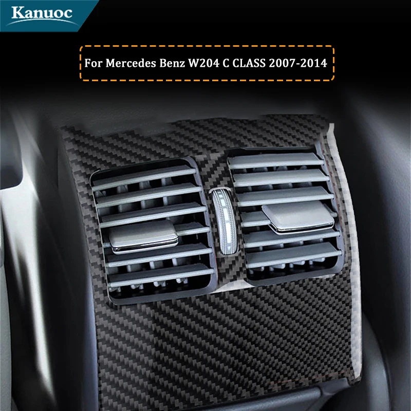 

For Mercedes Benz W204 W205 W211 W203 C E GLA GLC 2007-2013 Carbon Fiber Rear Air Vent Stickers Car Interior Accessories