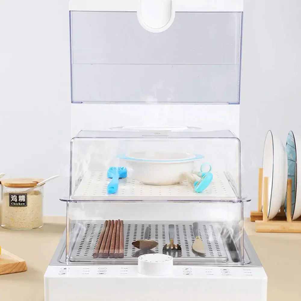 Folding Electric Steamer Transparent Multi-Function Large-Capacity Automatic Steamer Kitchen Household Small