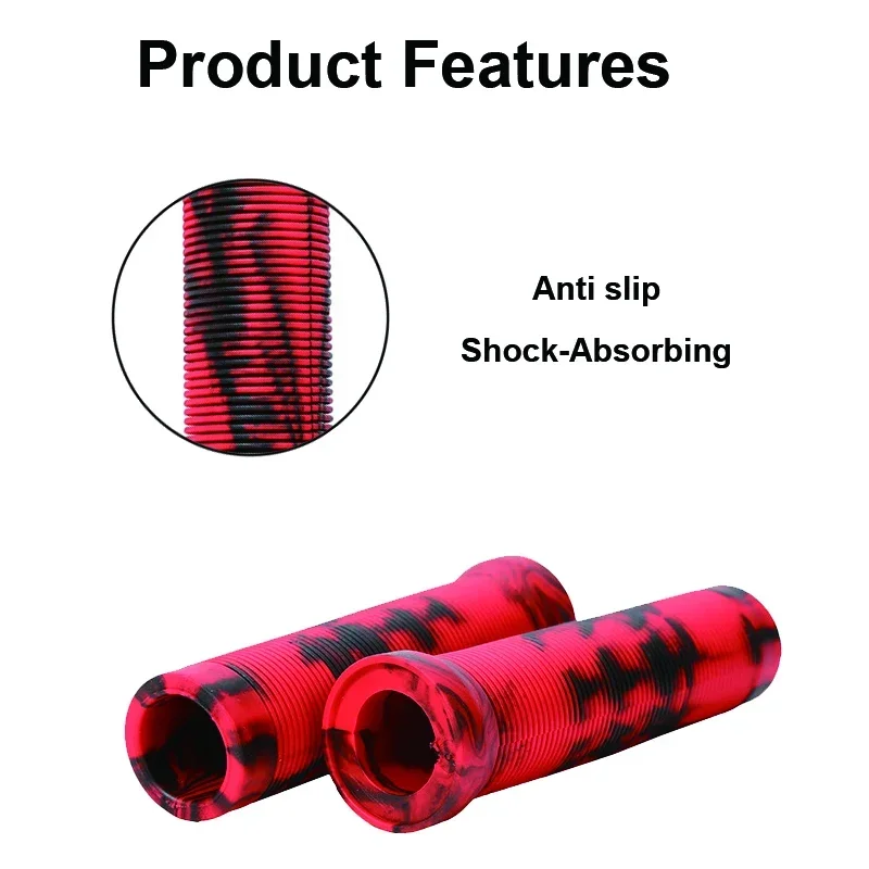 Rubber Mtb Bike Grip Bicycle Handle Bar Cuffs Cover Anti-slip Tricycle Skateboar