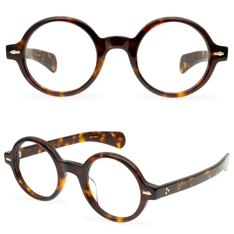 

Classic Round Eyeglass Frames Tortoise Vintage Glasses For Men Oversized Eyewear Women Trend
