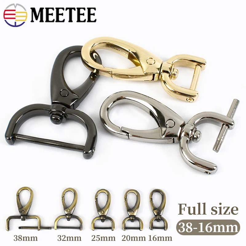 2/4/10P 13-38mm Tasche Metallschnallen Karabiner Schlüsselanhänger Drehkarabinerverschluss Zubehör für Handtaschen Hundehalsband Taille Karabinerhaken