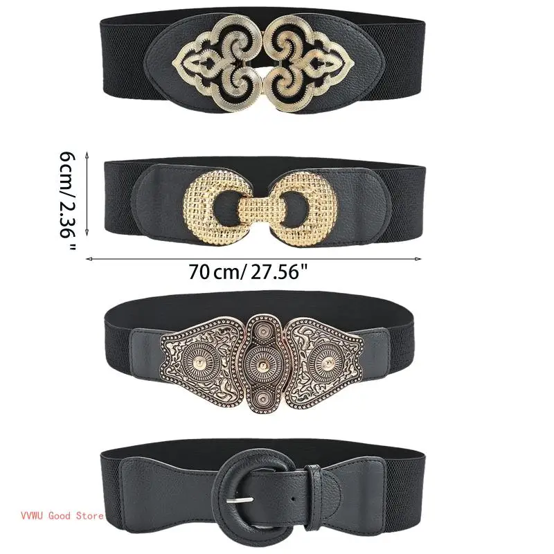 Belts For Women Dress Decorative Belt Stretch Vintage Stretchy Belt Fashion Belts For Women Dresses Wide