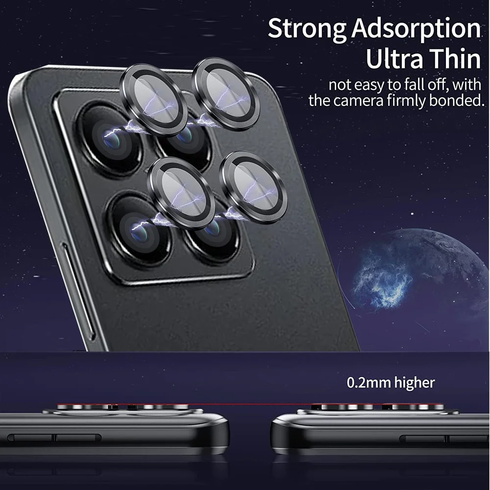 Aluminum Alloy Camera Protector Ring with Tempered Glass