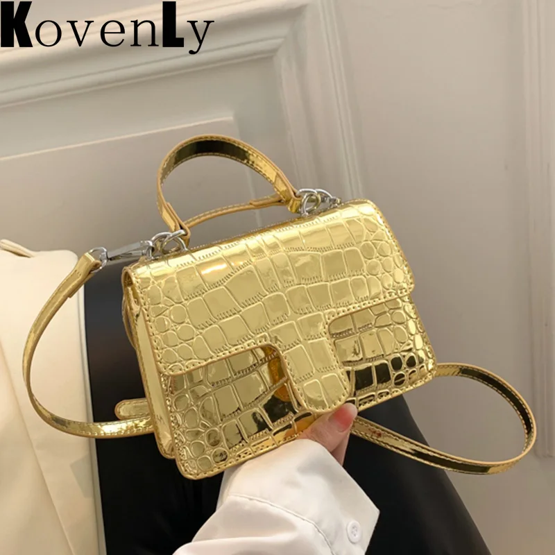 Famous Brand New Shoulder Bag And Purse Pure Color Chain Fashion Women  Messenger Bag High Quality Crocodile Pattern - Shoulder Bags - AliExpress