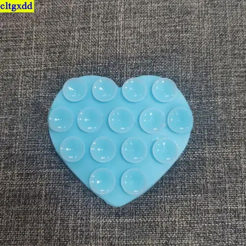 cltgxdd 1piece heart-shaped double-sided suction cup silicone phone holder with 15 suction cups, powerful selfie function - Image 6