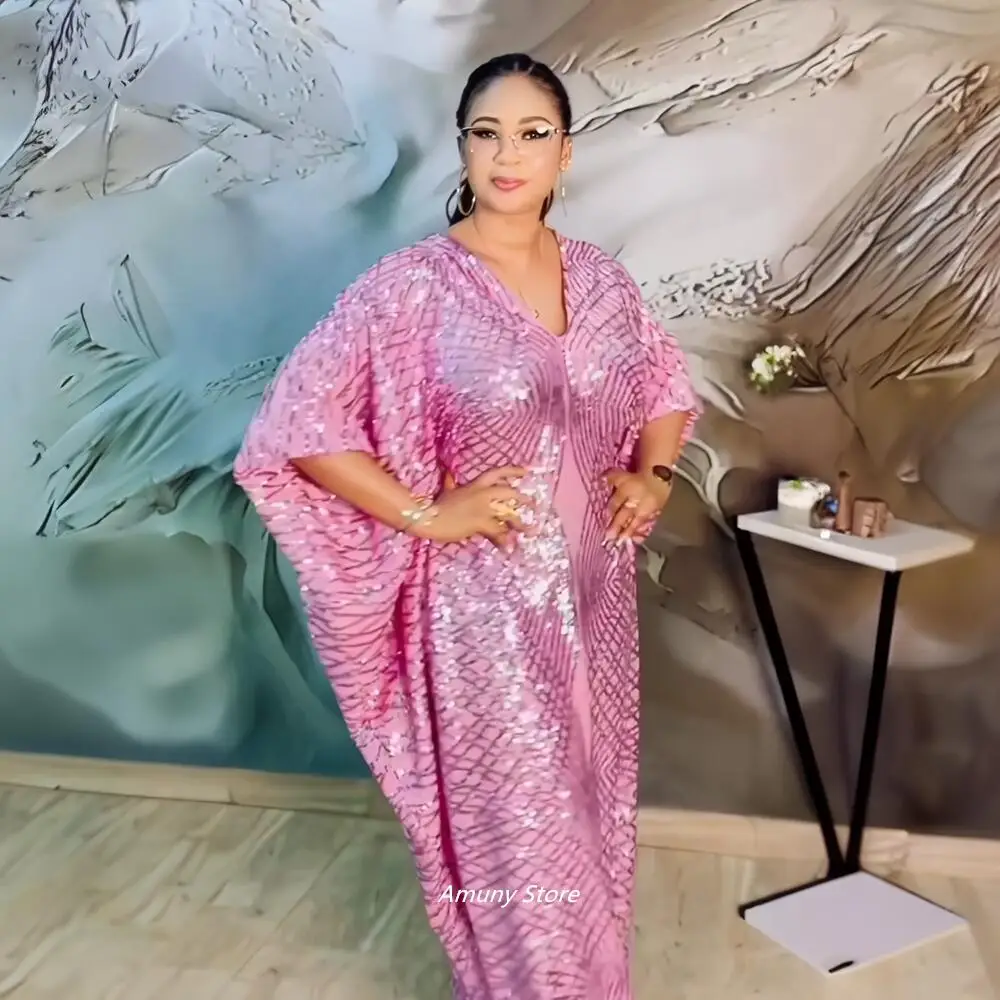 african kitenge dress designs sequin dress V-neck custom made