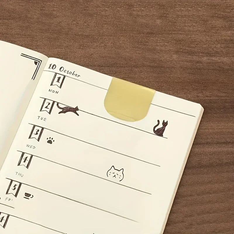 1PCS 귀여운 고양이 양면 북마크(자 포함) 일기 플래너 노트 노트북을 위한 실용적인 다기능 창의적 문구류