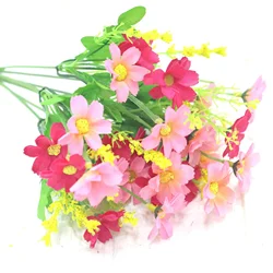 Artificial Gerbera Daisy Flower Bouquet for Home and Garden Decoration (Pink)