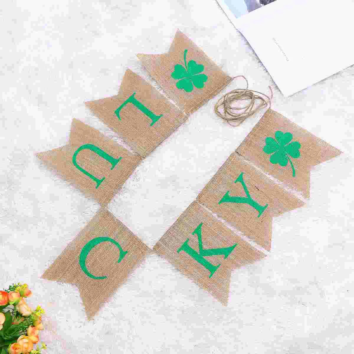 

2 8 Flags St Patrick's Day Shamrock Garland Banner Decoration Ideas Decorations
