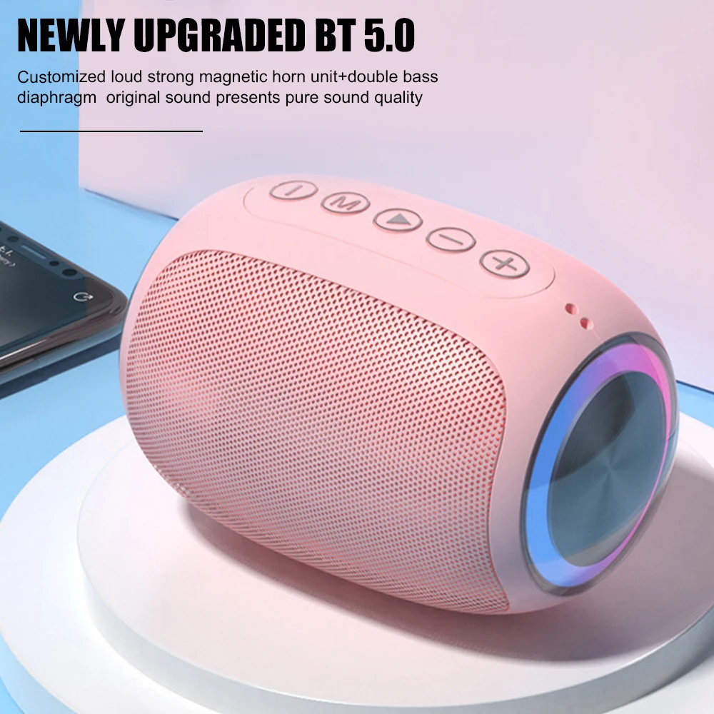 

Bluetooth Compatible Portable Speaker Wireless Subwoofer Outdoor Loudspeaker Stereo Surround Support FM Radio TF Home Theater
