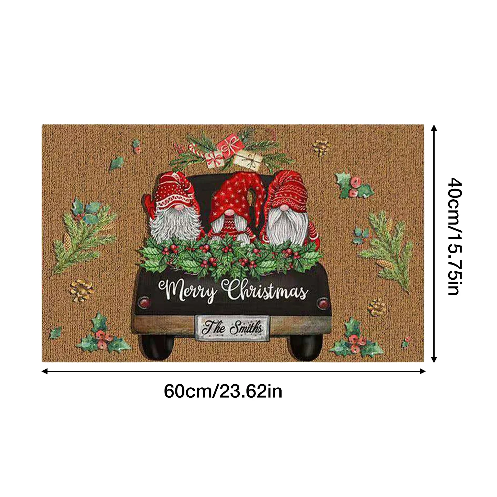 Christmas Welcome Gnome Doormat Front Porch Rugs Welcome Mat Christmas Gnome Door Mat Indoor Outdoor Doormats Entrance Carpet