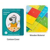 Children Magnetic Fraction Learning Math Toys Wooden Fraction Book Set Parish Teaching Aids Arithmetic Learning Educational Toys 2