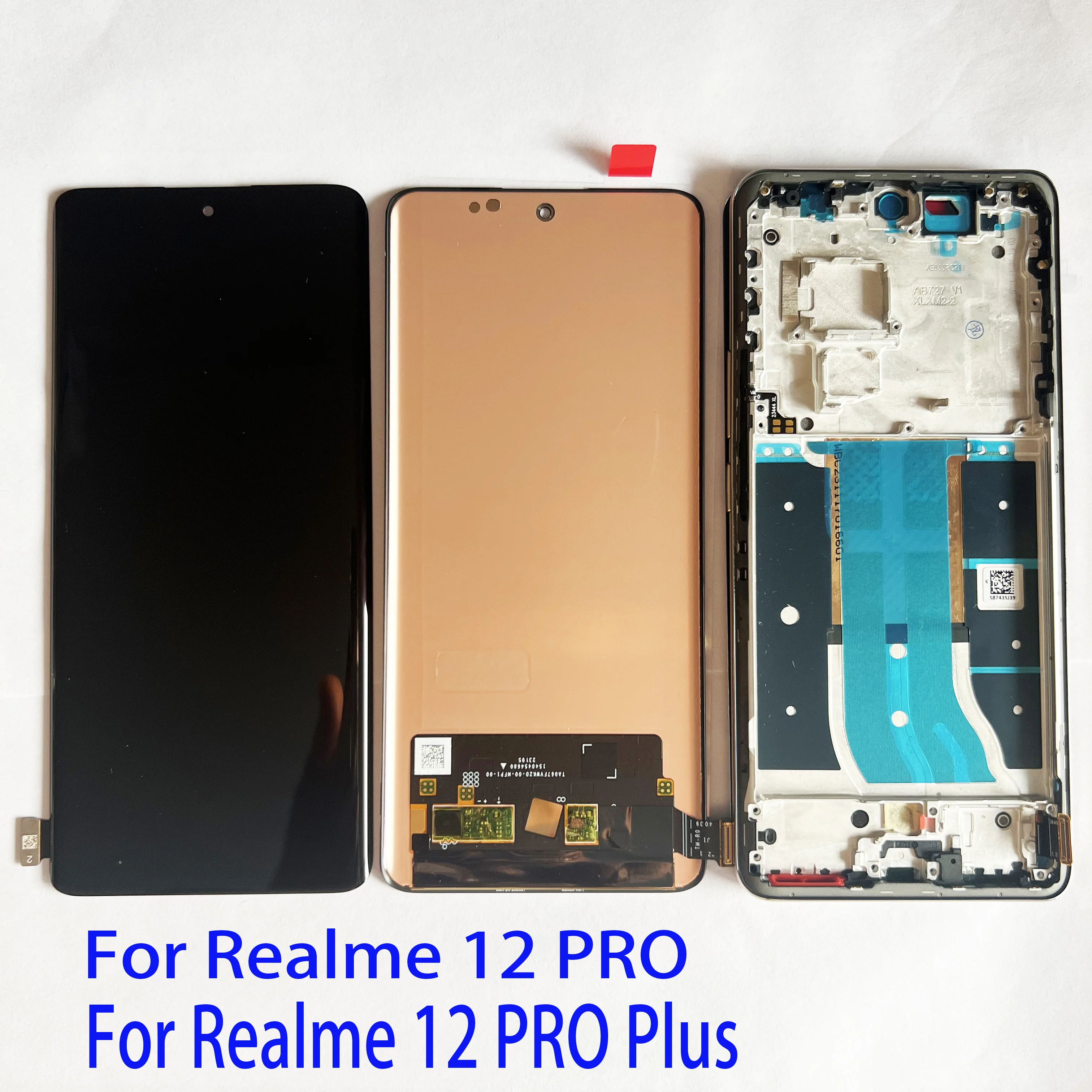 

AMOLED 120HZ Original LCD Display Touch Screen Digitizer For Realme 12 Pro Plus RMX3840