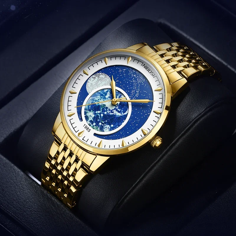 

NIBOSI Fashion Mens Watches Creative Star Sky Map Watch Simple Waterproof Luminous Top Brand Luxury Quartz Relogio Masculino