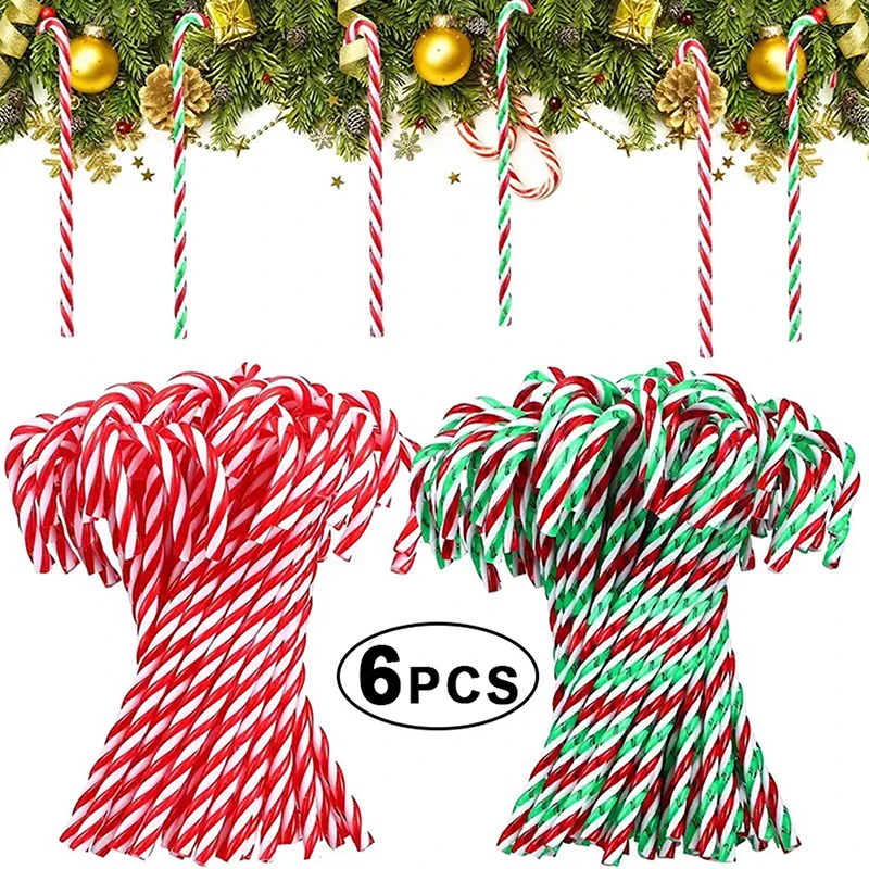 

6 шт., подвеска-трость для рождественской елки