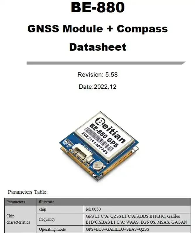 Beitian GPS Module Antenna Integrated Beidou GMOUSE with Compass BE-880