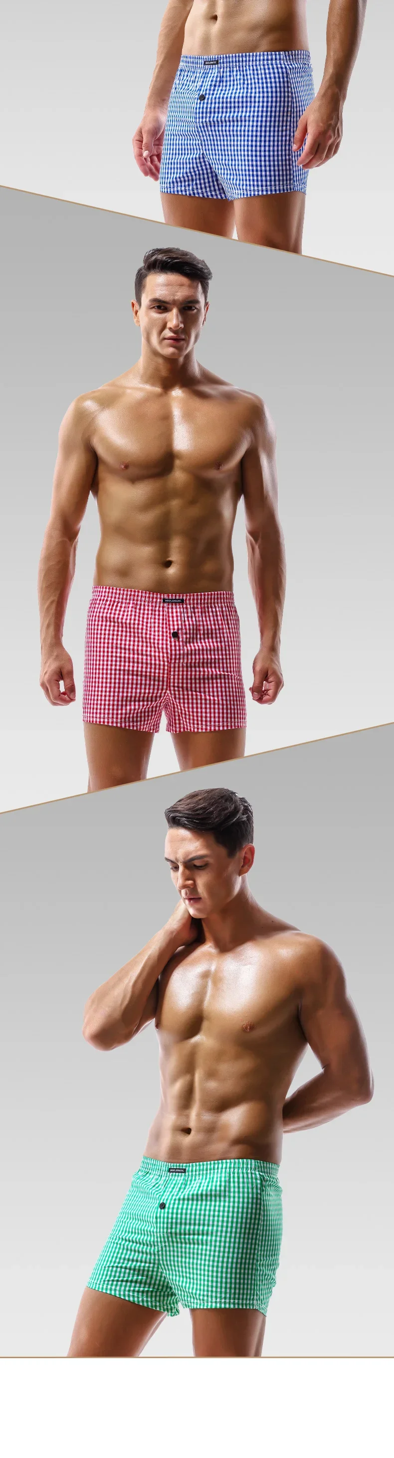 Cotton Boxer Shorts - Men's Loose Cotton Boxers Breathable Pajama Shorts