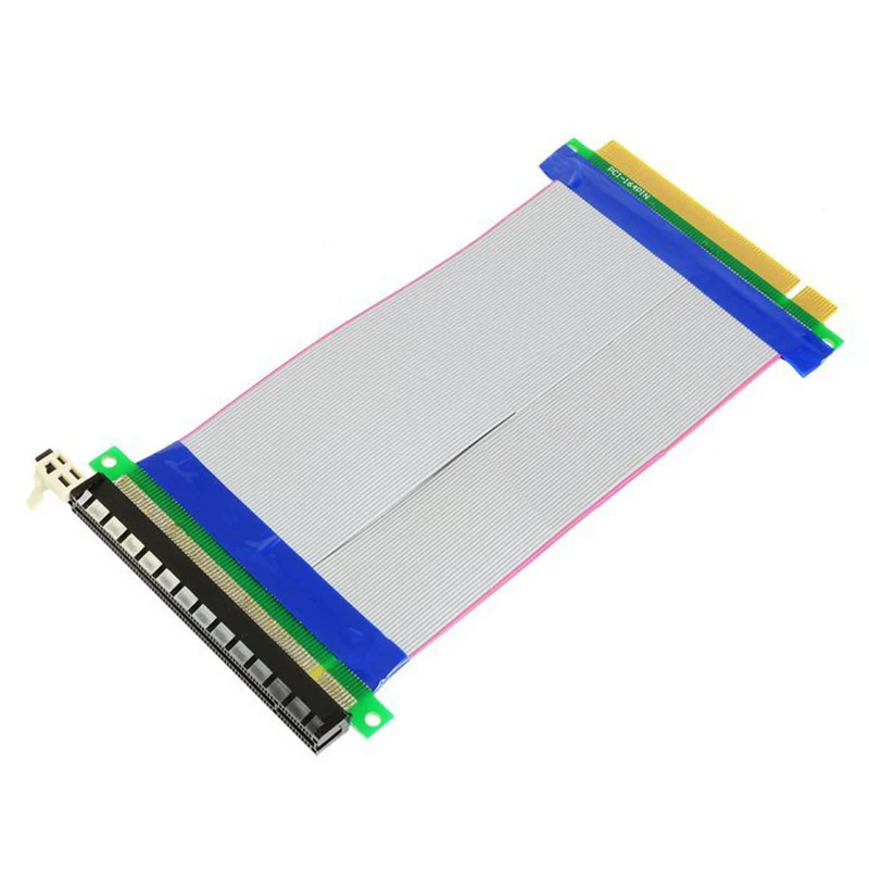 

PCI-E 16X Ribbon Extension Cable Graphics Card PCI Express PCIE 2.0 Riser Card Converter Extender 20CM