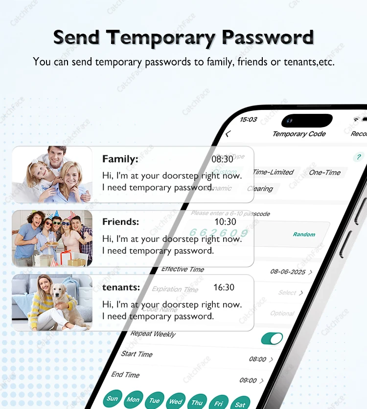 Fingerprint Handle Lock Card Code lock with Keys TUYA APP Digital Smart door loc