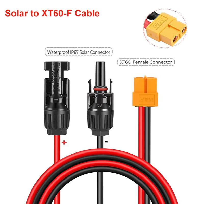 Section du câble de charge XT90H 10 AWG 30m avec isolation noire et conducteurs épais