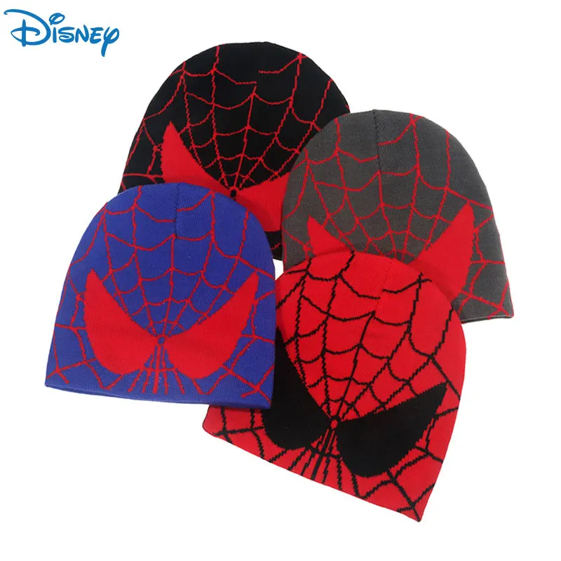 4 Colors Dinsey Spiderman Baby Boys Hat Girl's Winter Hats Autumn Winter Warm Children Knitted
