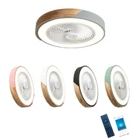 Ceiling Fan Light Lamp 52CM 220V 110V APP +Remote Control Fans Bedroom Dining Room Wood Ceiling Fans With Lights DC Ceiling Fan 1
