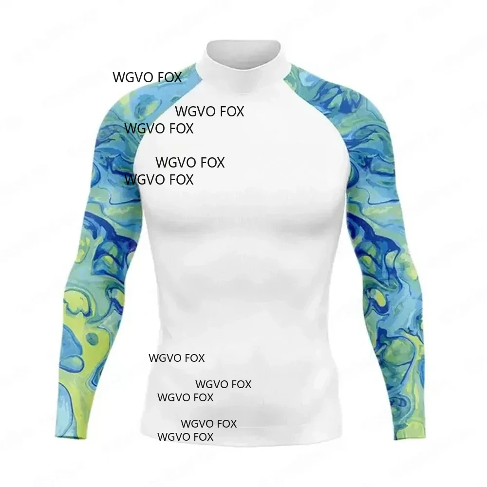 メンズ ラッシュガード サーフィン ダイビング 水着 長袖 Tシャツ UVカット 水着 スイミングシャツ ビーチ服 ラッシュガード