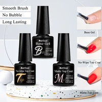 Mtssii 7ml Base Gel Nail polish Bright Color Semi Permanent Soak Off UV LED Nail Art No Wipe Top Coat Nail Art For Manicure 1