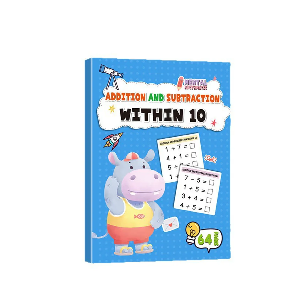 1Book Child‘s Addition and Subtraction Arithmetic Exercise Book Quick Calculation Math Training Math Arithmetic Books 10-100 - 6