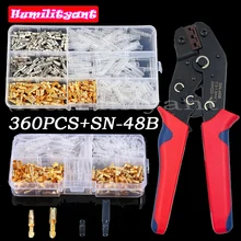 

360/320/240PCS Wire Crimp Terminals Insulated Waterproof Crimp Terminal Electrical Bullet Connectors with 1PC SN-48B Crimp Plier