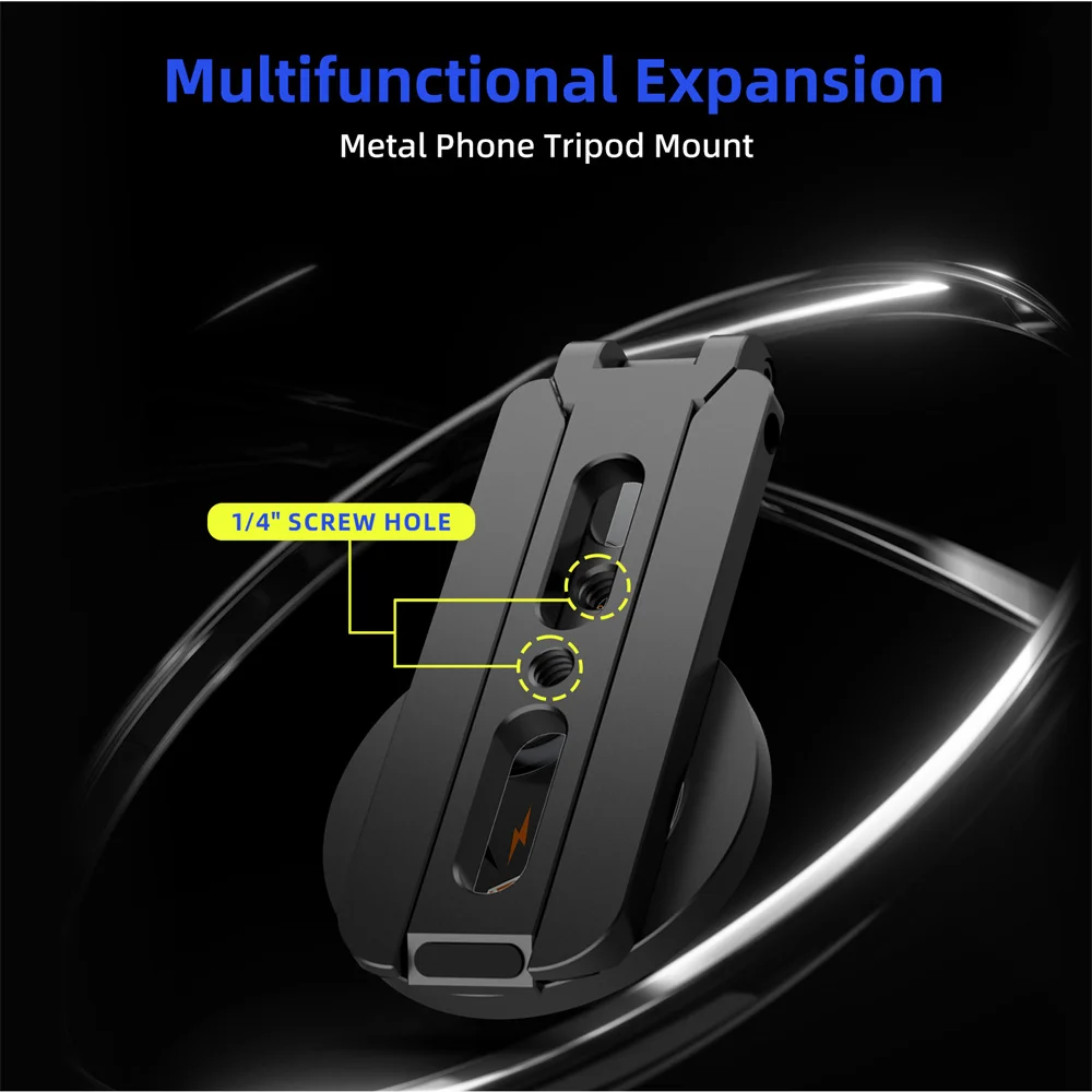 Aluminum Phone Tripod Stand with Magnetic Mount for iPhone and Android