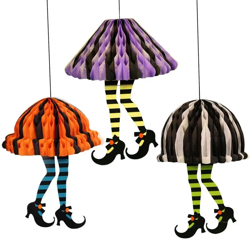 

Halloween Witch Legs Decor Medieval Cosplay Vampire Legs Hanging Ornaments Evil Doll Leg Party Props For Outdoor Decorative Tool