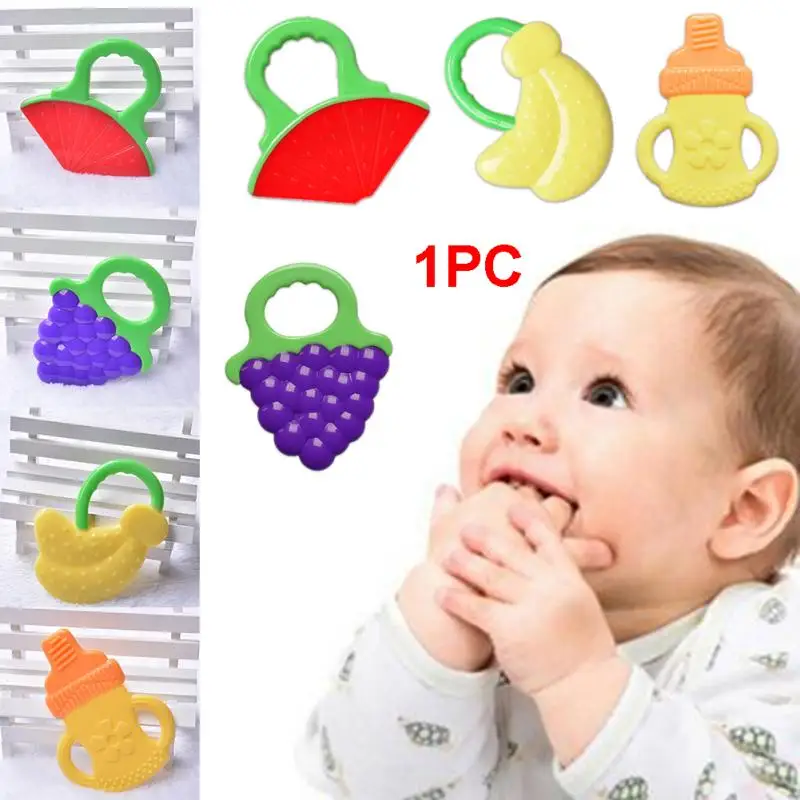 Toddlers Infants Baby Teething Toy Soft Silicone Fruit Teether Holder Teether chupetes brillant feeding nipple Baby accessories