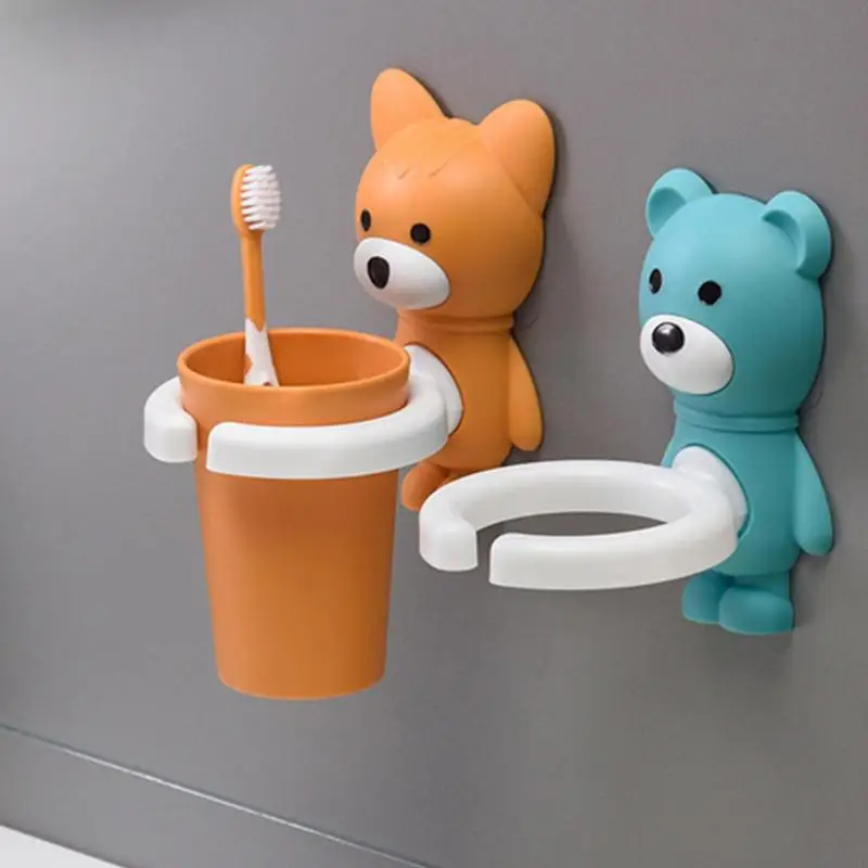 Wall-Mount Cartoon Mouthwash Cup Cute Water Cup Children Toothbrush Toothbrush Holder Anti-acceptance Wash Set toothbrush holder