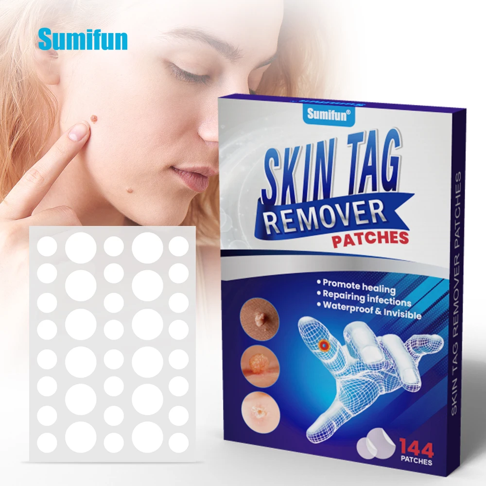 

144Pcs/Box Wart Removal Patch Remove Facial Acne Skin Tag Mole Sticker Skin Repair Antibacterial Foot Corn Pain Relief Plaster