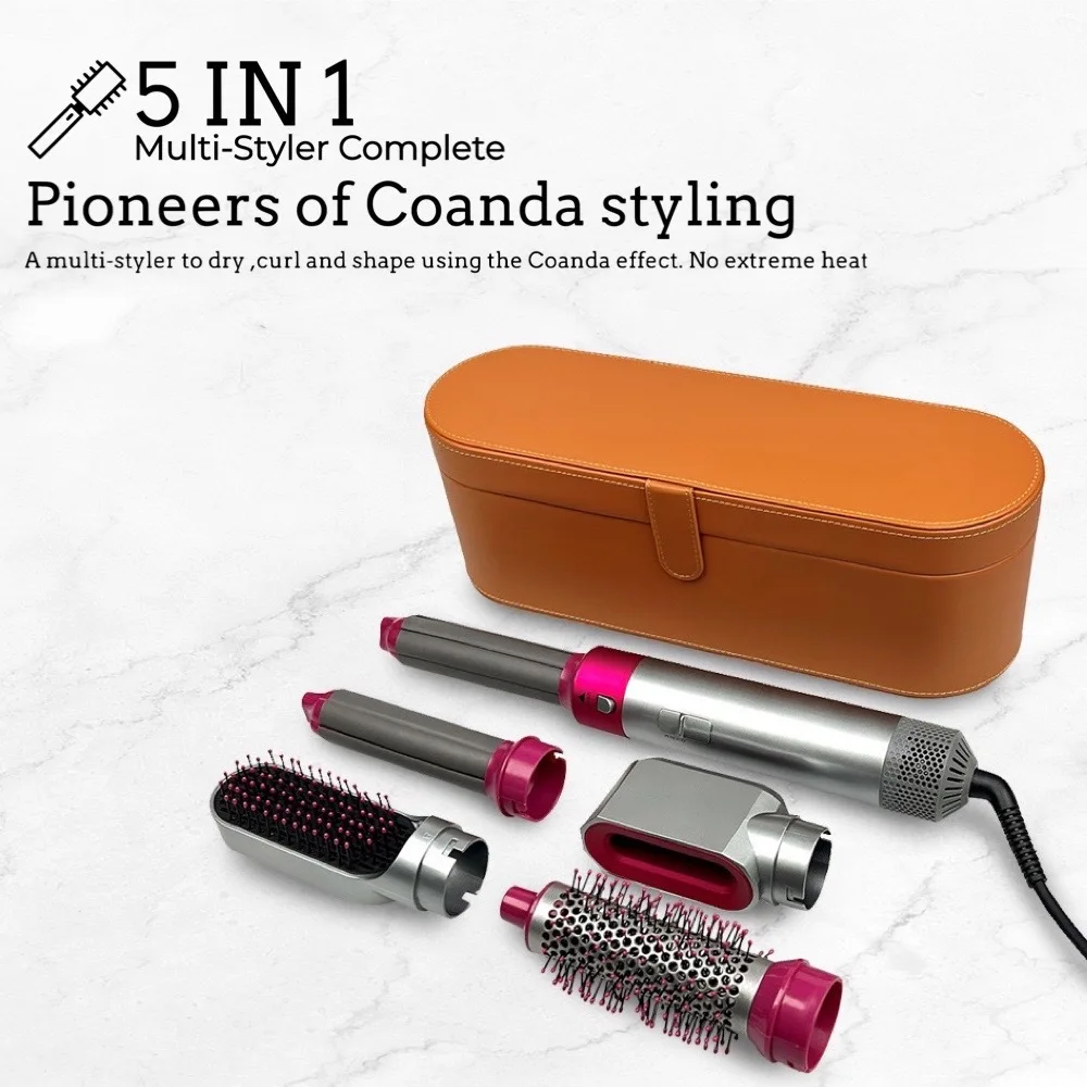 multi-functional 5-in-1 hot air comb automatic curling iron straight hair comb hair dryer curling iron утюжок для волос утюжок для волос беспроводной