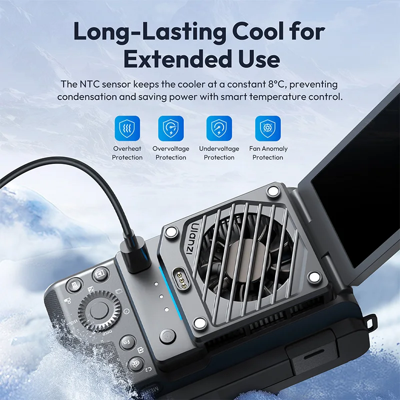 Camera Cooler Ulanzi CU01 Thermostatic Semiconductor Camera Cooler for Sony ZV-1 FX30 A7S3 Canon SX70 Nikon Z30 LUMIX FUJIFILM