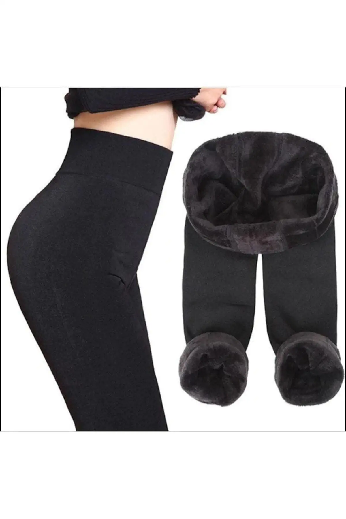 Lady Hollow Leggings térmicos de Invierno para mujer, mallas de felpa  negras, sexy, ropa interior|Mallas| - AliExpress