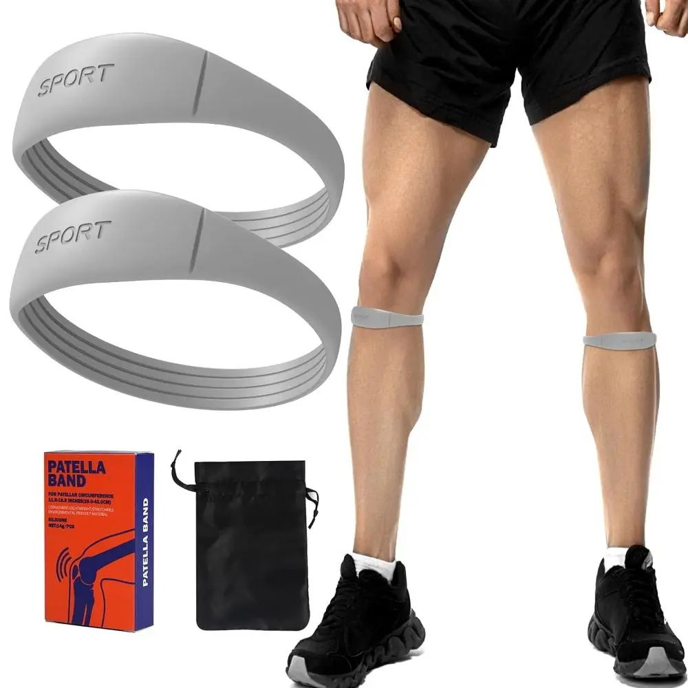 Portable Patella Tendon Knee Straps Flexible Patella Knee Strap Silicone Sports Support Band Pain Relief Support Brace
