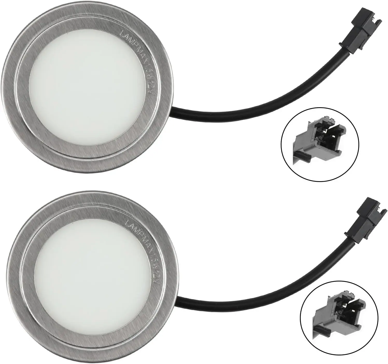 스테인레스 스틸 레인지 후드 LED 조명 교체, 2 피스 레인지 후드 전구, 1.5W DC 12V, 오목한 주방 레인지 후드 조명