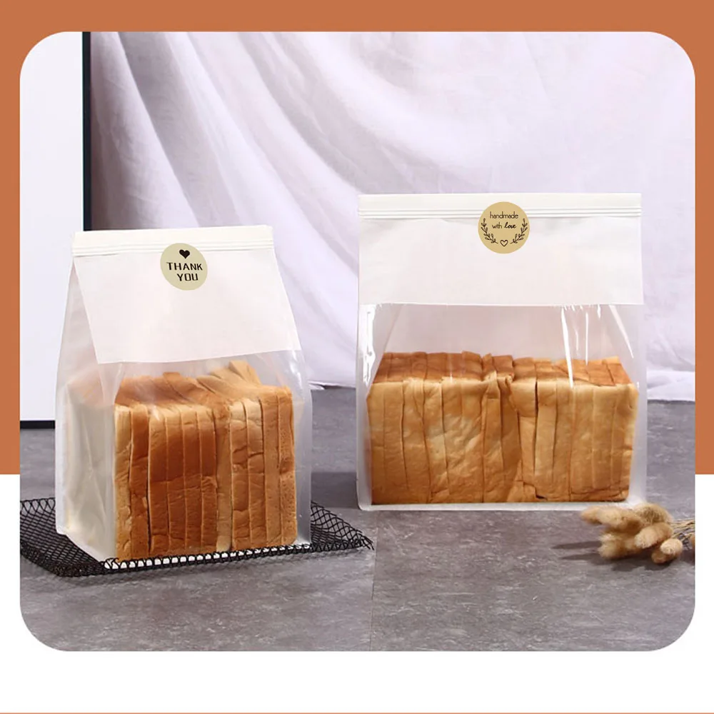 500Pcs 크래프트 종이 사랑으로 수제 감사합니다 스티커 DlY 장식 라벨 장식 선물 및 베이킹 씰링에 적합