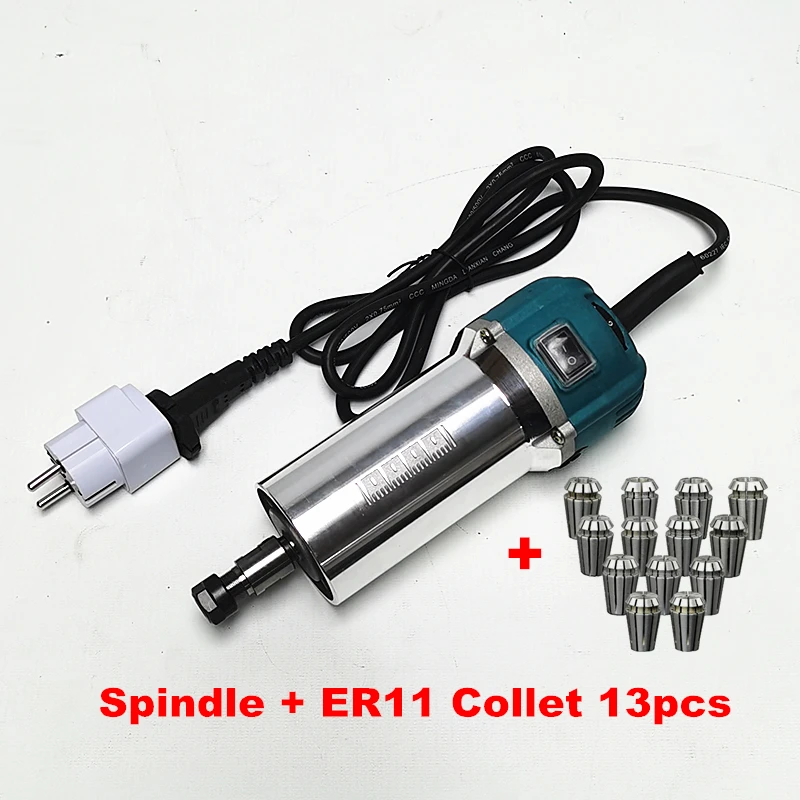Spindle Motor Air Cooled 1.5KW 1500W Diameter 64mm ER11 Collet Chuck For DIY CNC Router Engraving Machine air cooled spindle motor
