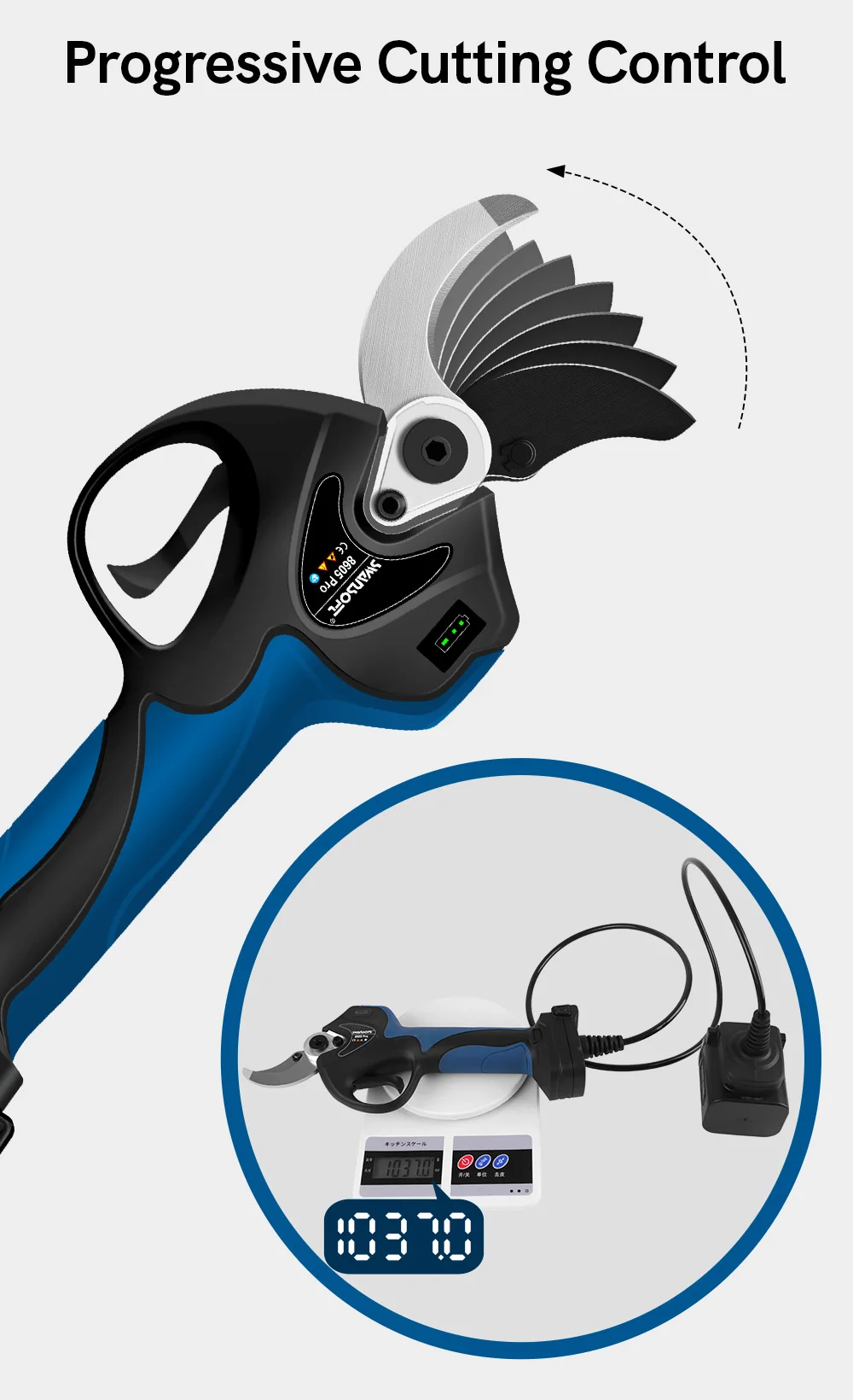 swansoft Cordless pruning shears 8605pro 4AH 4AH battery pruner gardening shears Garden secateurs Gardening tools