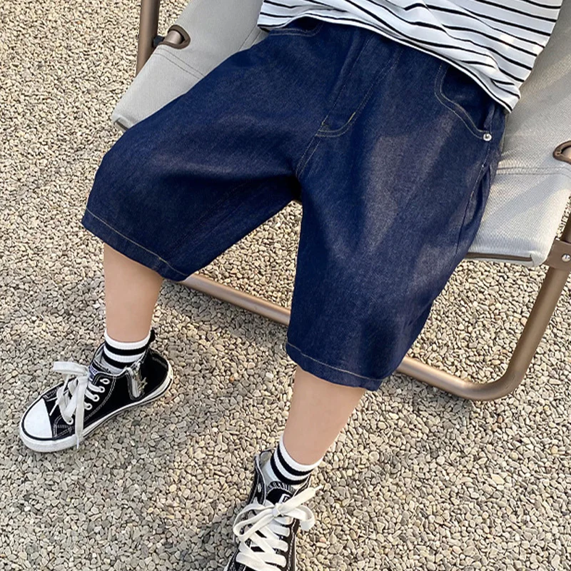 Boys Denim Knee Shorts 4