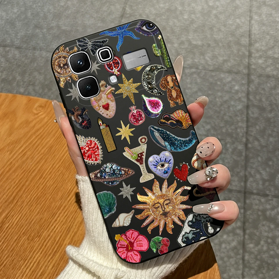 Pretty Flower Leopard Print Non-Slip Matte Silicone Case - Stylish Protective Shell